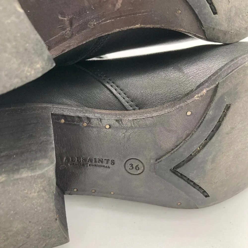 all saints buckled jodhpur leather ankle boots